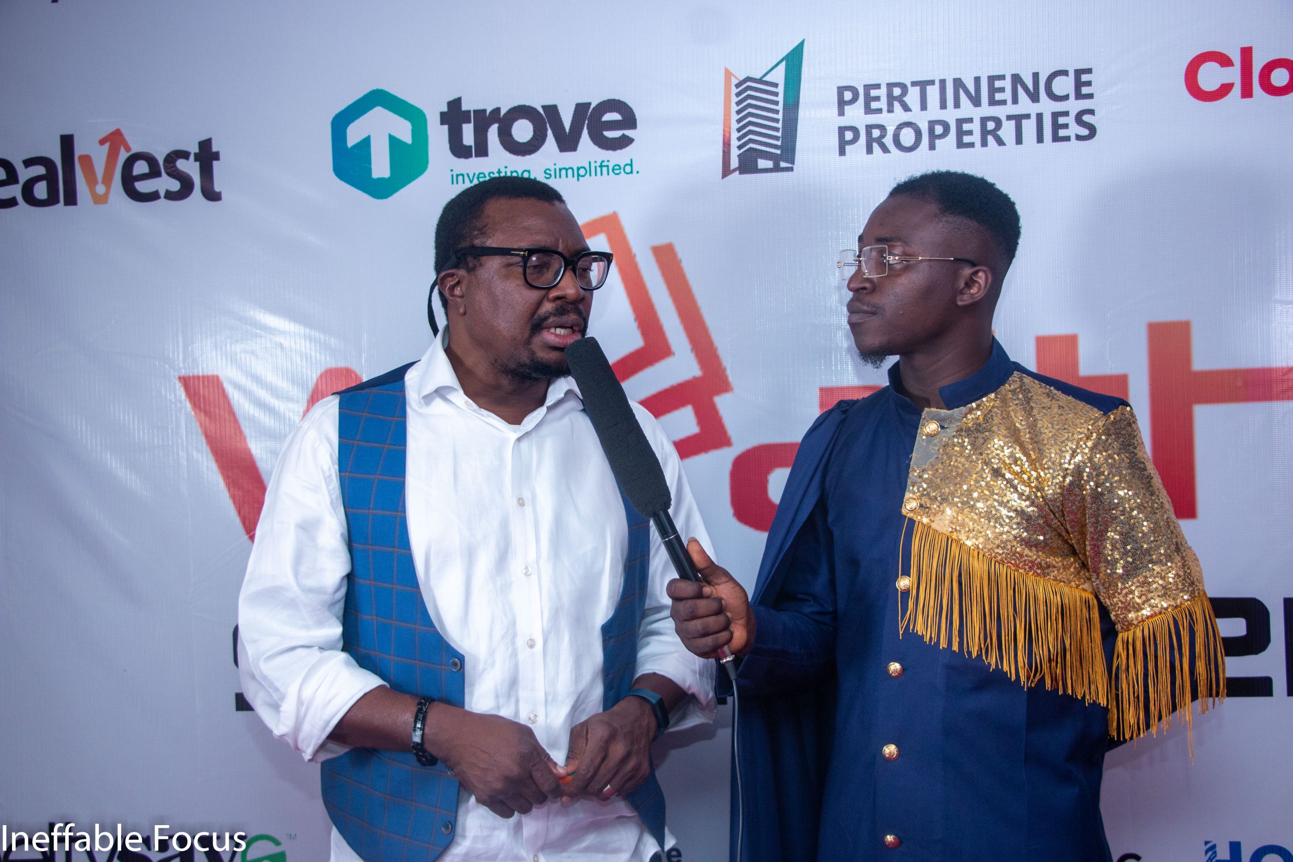 King of comedy Ali Baba on red carpet at conference interview