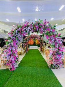The citadel event center, Ikeja lagos, big hall in Ikeja, wedding decoration, arch walkway