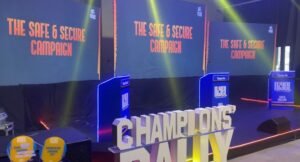 game show set design, lighting, screens, boxes