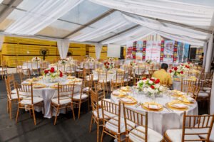 Construction company PERI Open day and 10th year anniversary, corporate events, corporate event planner in Lagos, Nigeria, stage decoration, transparent marquee