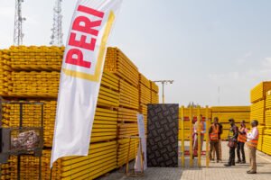 PERI Open day and 10th year anniversary, corporate events, corporate event planner in Lagos, Nigeria, feather banner, cocktail tables