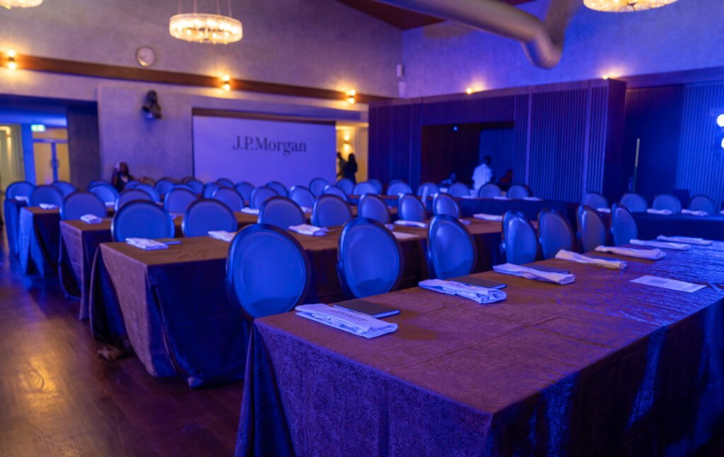 Corporate event venue in Nigeria set up for guests