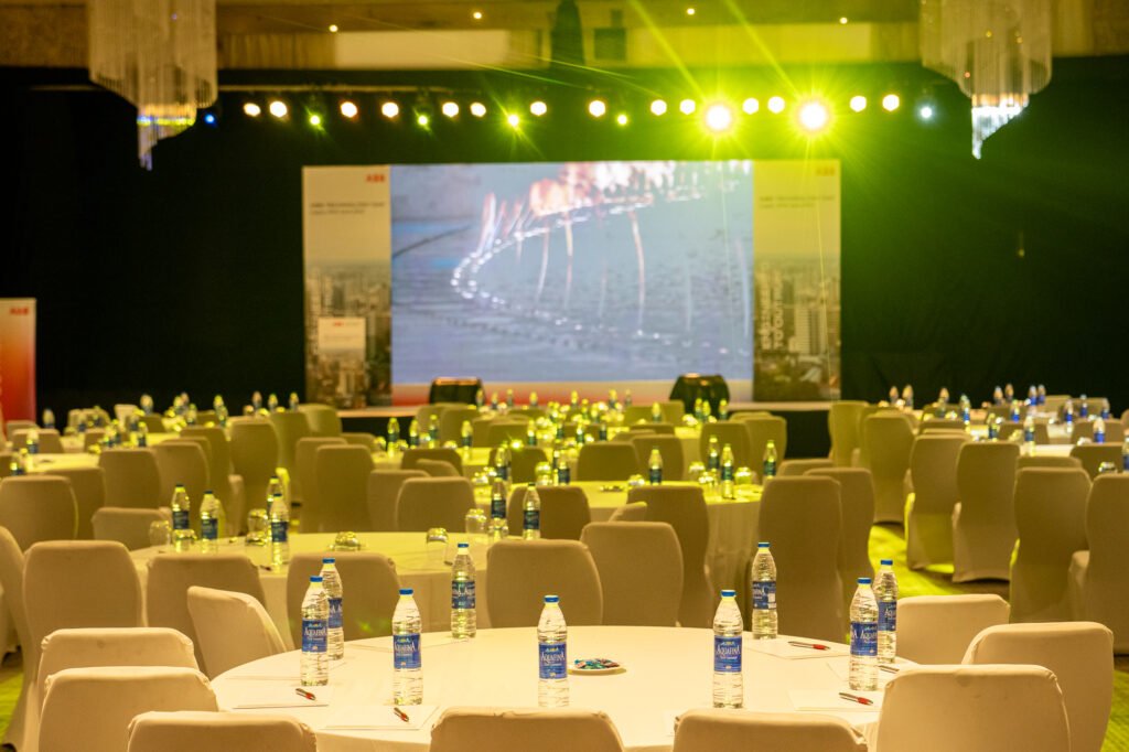 Corporate gala dinner setup for a professional event in Nigeria